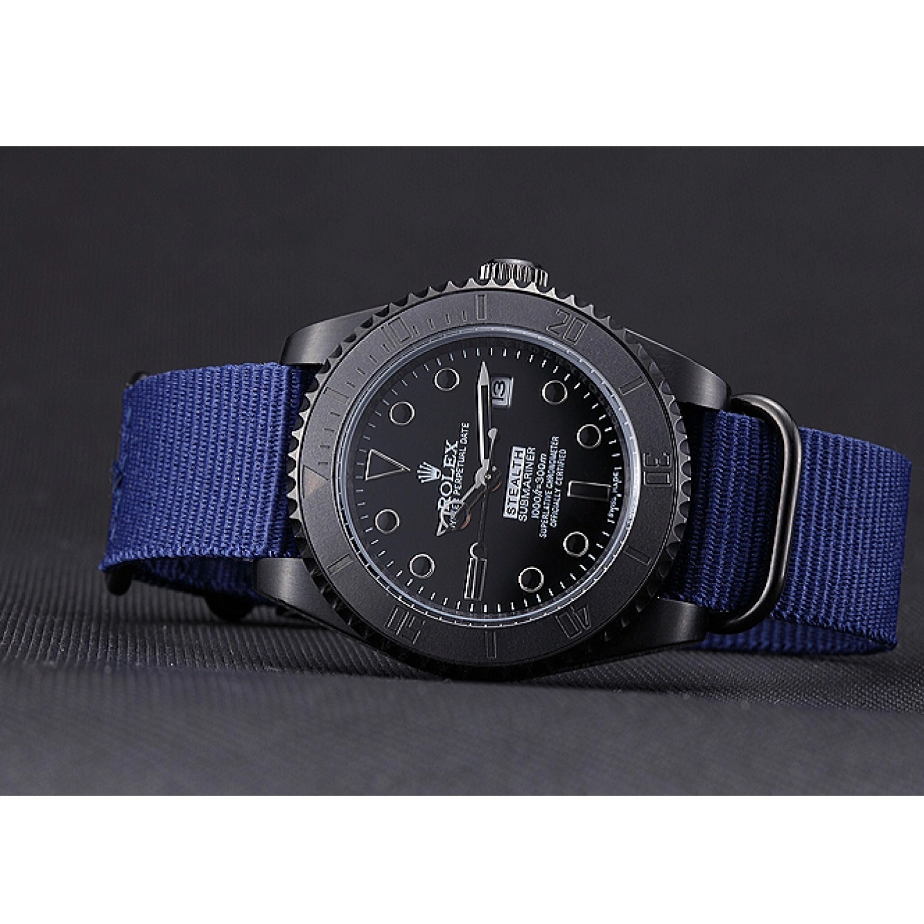 Rolex aaa copy 621994 Rolex Blue Submariner Stealth 0717